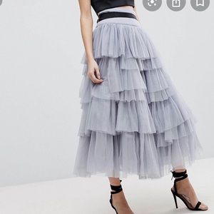 ASOS Ice Grey Tulle Skirt
